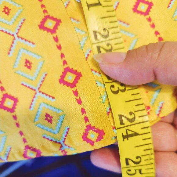 Wrangler Girls Yellow & Red Aztec Print Long Sleeve Button-Up Shirt XL - Picture 5 of 5